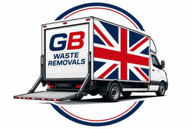 Waste removal truck for house clearance services